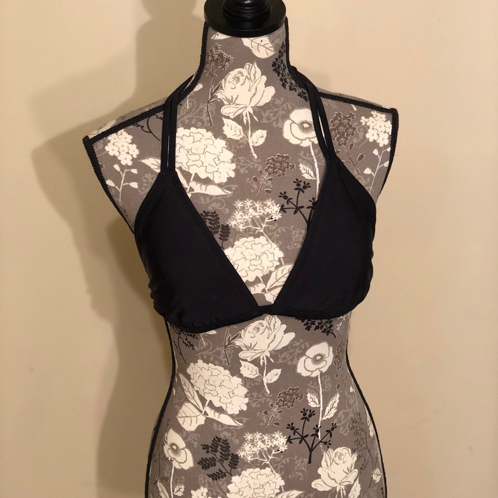 Cage black bikini top only.